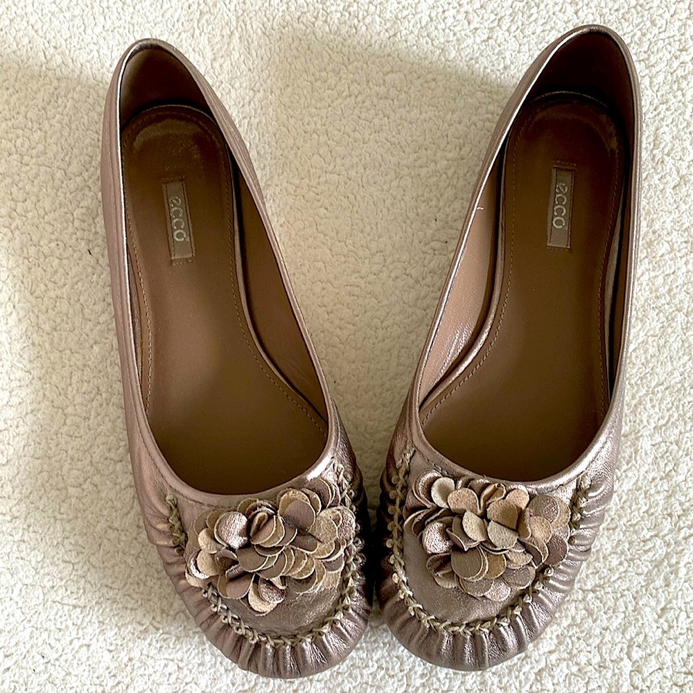 Ecco leather flats, size: 10 M